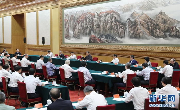 9月11日，中共中央總書記、國家主席、中央軍委主席習(xí)近平在京主持召開科學(xué)家座談會并發(fā)表重要講話。 新華社記者姚大偉 攝