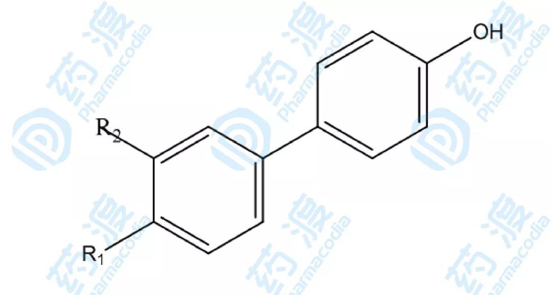 圖7.基質(zhì)溶解素抑制劑第二配體結(jié)構(gòu)衍生物示意圖