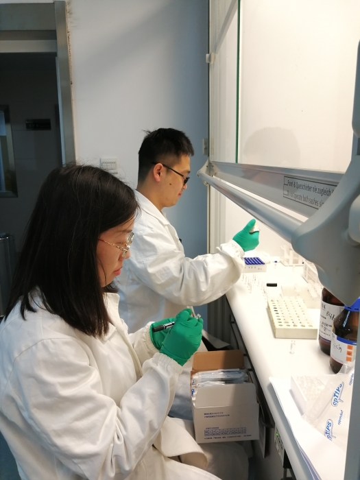 圖為工作人員對(duì)嬰幼兒化妝品進(jìn)行檢驗(yàn)檢測(cè)。程巧鴛  攝