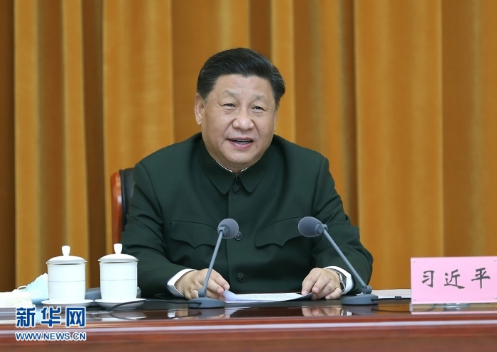 3月24日，中共中央總書記、國家主席、中央軍委主席習近平到武警第二機動總隊視察。這是習近平發(fā)表重要講話?！⌒氯A社記者 李剛 攝