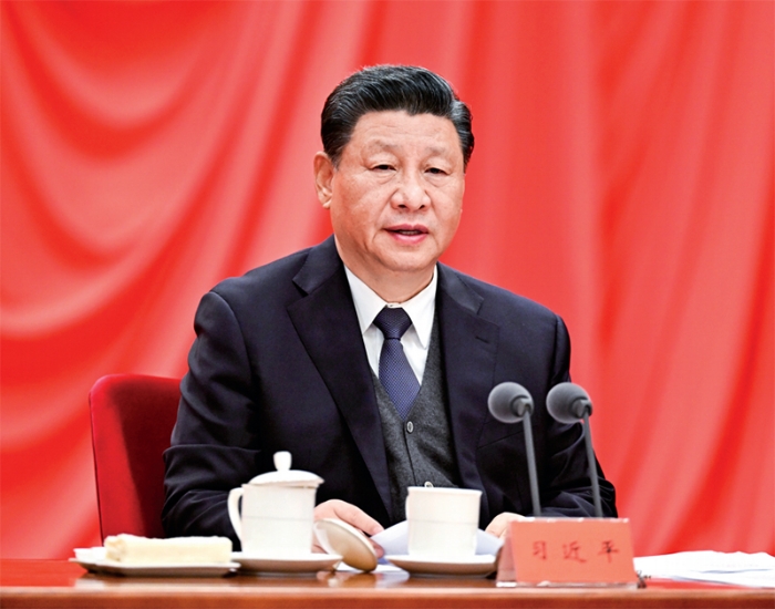 2022年1月18日，中共中央總書記、國家主席、中央軍委主席習(xí)近平在中國共產(chǎn)黨第十九屆中央紀律檢查委員會第六次全體會議上發(fā)表重要講話。新華社記者 李學(xué)仁/攝