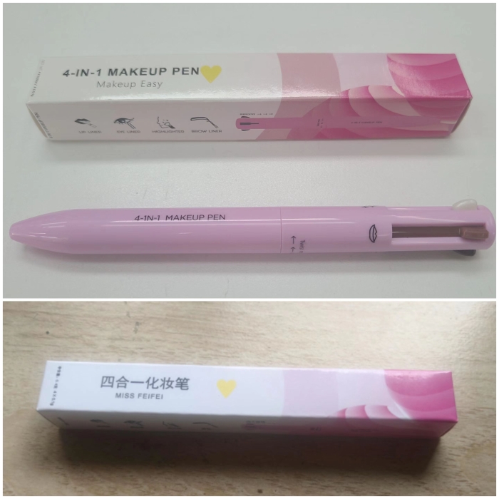 圖中上方為記者收到的產(chǎn)品，下方為國家藥監(jiān)局網(wǎng)站顯示的備案號所屬產(chǎn)品的外包裝。